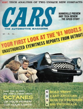 CARS 1960 SEPT - '61 MODELS-FIRST LOOK, ROAD TESTS, KARTS, HOW TO'S, BONNEVILLE*